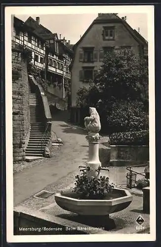 AK Meersburg /Bodensee, Ortspartie beim Bärenbrunnen