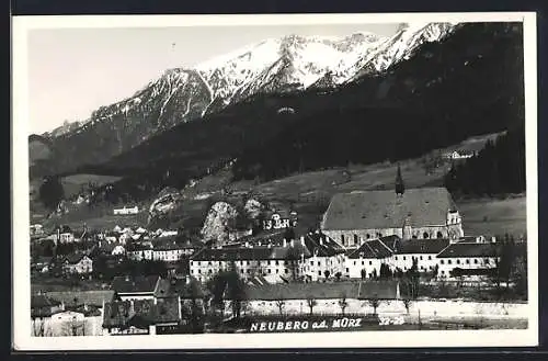 AK Neuberg a. d. Mürz, Teilansicht mit Bergpanorama