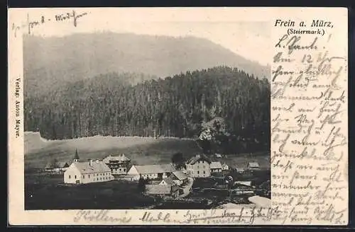 AK Frein a. Mürz, Ortsansicht am Waldrand