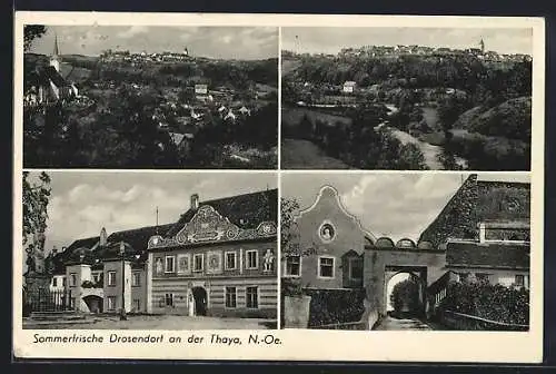 AK Drosendorf a. d. Thaya, Blick zum Rathaus, Ortsansichten