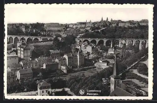 AK Luxembourg, Panorama mit Viadukt