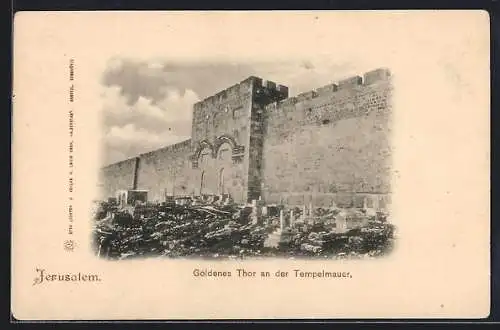 AK Jerusalem, Goldenes Tor an der Tempelmauer