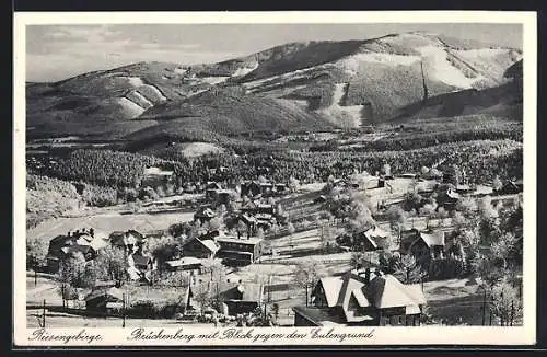 AK Brückenberg /Riesengebirge, Panorama mit Blick gegen den Eulengrund