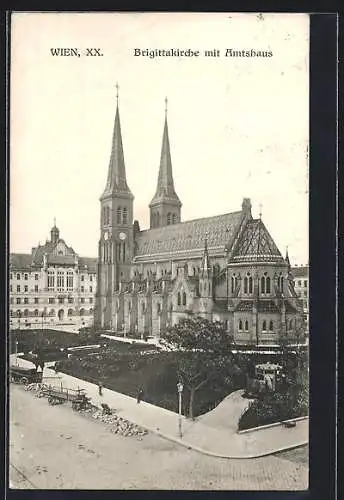 AK Wien, Brigittakirche mit Amtshaus