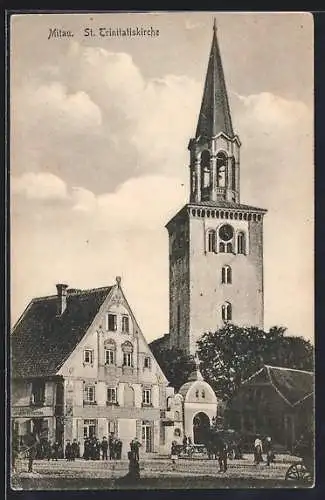 AK Mitau, Partie an der St. Trinitatiskirche