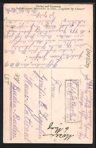 AK Mitau, Partie an der St. Trinitatiskirche