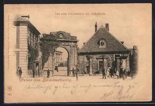 AK Braunschweig, das alte Schlosstor am Ackerhofe