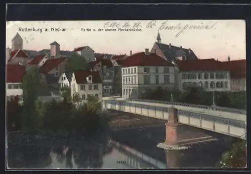 AK Rottenburg a. Neckar, Partie an der oberen Neckarbrücke