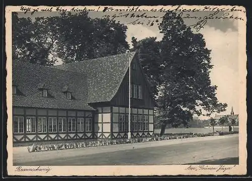 AK Braunschweig, Gasthaus Grüner Jäger