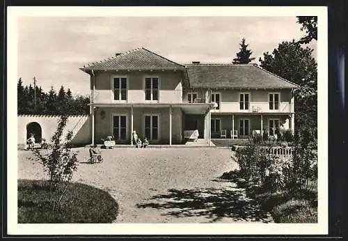 AK Geiselgasteig, Säuglings- und Kleinkinderheim Haus der Sonne mit Garten