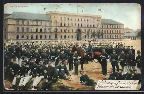 AK Braunschweig, An der Kaserne Inf.-Regts. No 92, Jubelfeier 1909