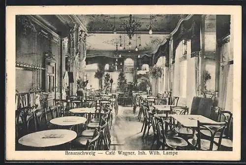 AK Braunschweig, Café Wagner, Inh. Wilh. Lampe