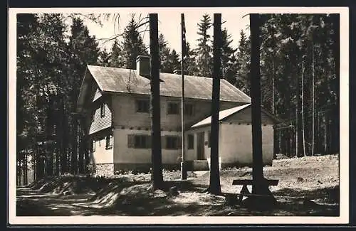 AK Braunschweig, Erholungsheim Fliegerschule am Waldrand