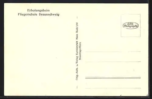 AK Braunschweig, Erholungsheim Fliegerschule am Waldrand