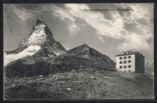 AK Schwarzsee, Hotel Schwarzsee mit Matterhorn