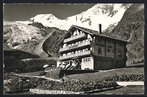 AK Saas-Fee, Hotel-Pension Saaserhof gegen Alphubel