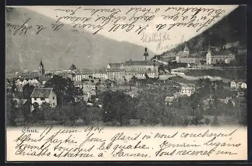 AK Chur, Teilansicht der Stadt