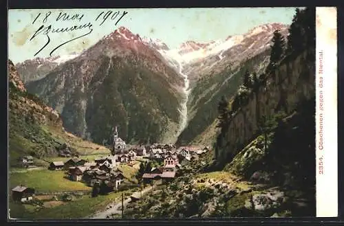 AK Göschenen, Totalansicht gegen das Riental
