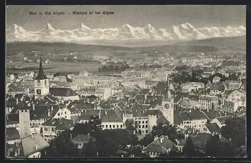 AK Biel, Biel und die Alpen