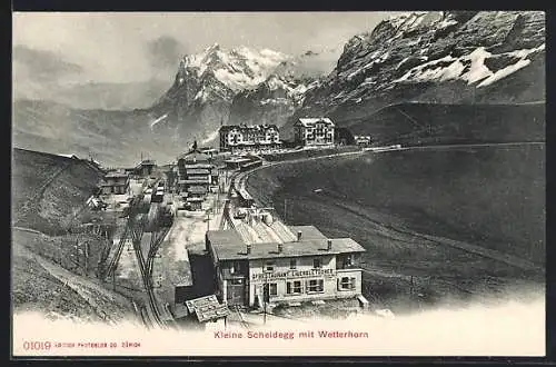 AK Kleine Scheidegg, Kleine Scheidegg mit Wetterhorn