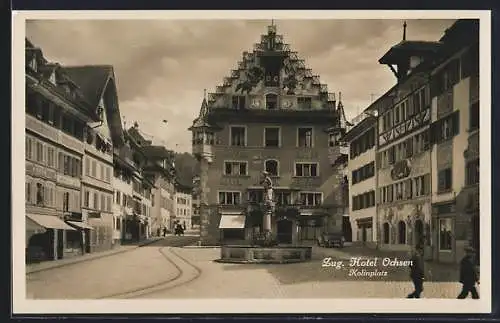 AK Zug, Hotel Ochsen auf dem Kosinplatz