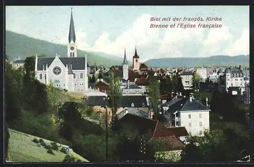 AK Biel / Bienne, französ. Kirche, l`église francaise