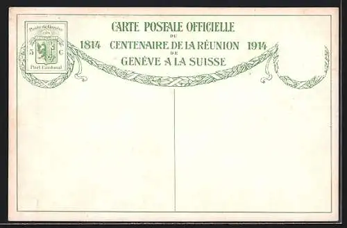 AK Geneve, Centenaire de La Réunion de Genève a la Suisse 1814-1914, Les commandants des troupes suisses & genevoises