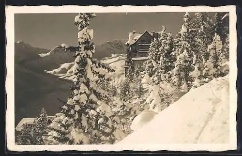 AK Arosa, Pension Villa Dr. Herwig im Schnee