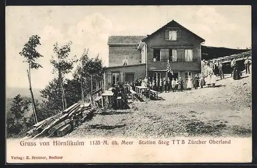 AK Hörnlikulm /Zürcher Oberland, Hotel mit Panorama