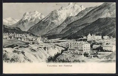 AK Vulpera, Ortsansicht mit Blick auf Schuls