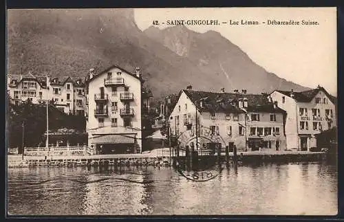 AK Saint-Gingolph, Lac Léman, Débarcadère Suisse