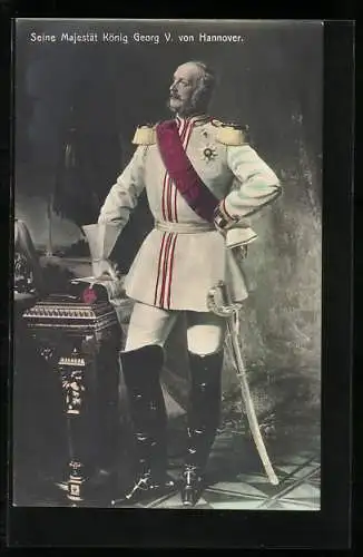 AK König Georg V. von Hannover in Uniform