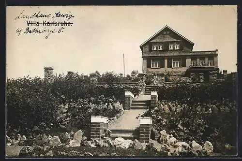 AK Bad Harzburg, Landhaus Villa Karlsruhe und Strasse am Butterberg 8