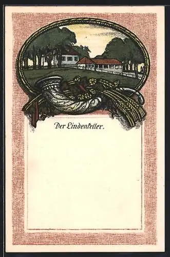 AK Freising, 50. Stiftungsfest des Brauerbundes Weihenstephan 1912, Gasthaus Lindenkeller, Ganzsache Bayern 5 Pfennig