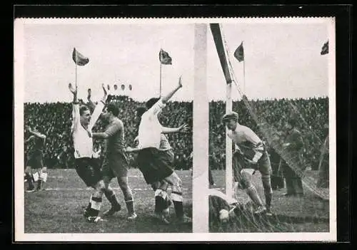 AK Fussball-Spiel Deutschland-Slowakei 1939, Endstand 3:1