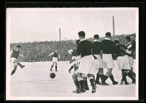 AK Fussballspiel im Reichsbundpokal, 1. FC Nürnberg gegen Westfalen