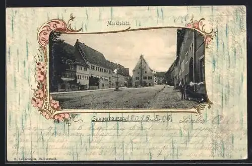 AK Sangerhausen, Bäckerei am Marktplatz