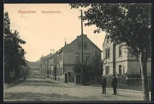 AK Mutzschen, Blick in die Bahnhofstrasse