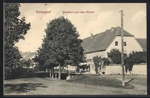 AK Wermsdorf, Gasthaus zum roten Ochsen