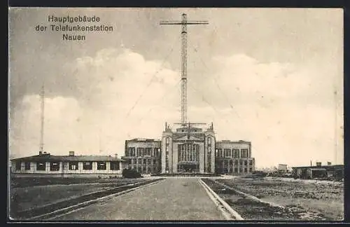 AK Nauen / Funkstadt, Hauptgebäude der Telefunkenstation