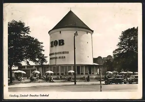 AK Hamburg-St.Georg, Zentral-Omnibus-Bahnhof mit Bahnhofs-Gaststätte