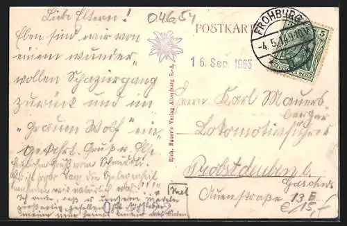 AK Wolftitz /Frohburg, Gasthof zum grauen Wolf, Schlösser Wolftitz und Gnandstein