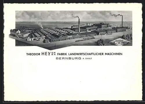 AK Bernburg a. Saale, Theodor Hey GmbH, Fabrik Landwirtschaftlicher Maschinen