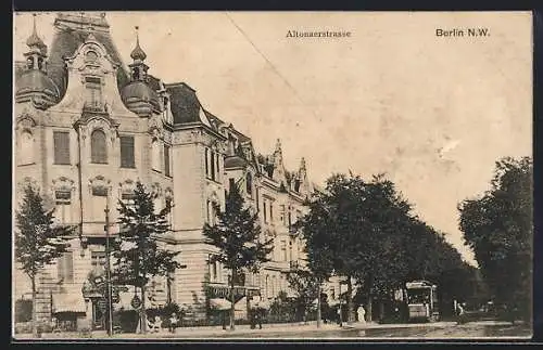 AK Berlin-Tiergarten, Strassenbahn in der Altonaer Strasse