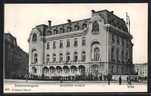 AK Wien, Französische Botschaft am Schwarzenbergplatz