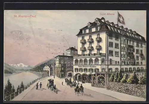 AK St. Moritz-Dorf, Am Hotel Albana
