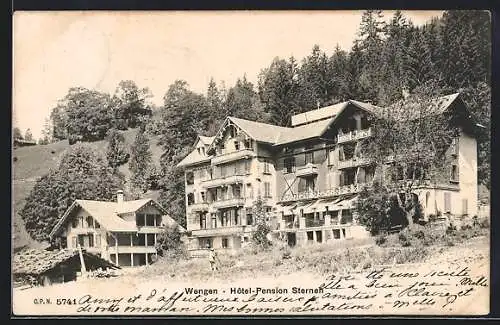 AK Wengen, An der Hotel-Pension Sternen