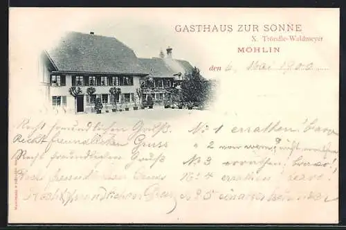 AK Möhlin, Gasthaus zur Sonne von Tröndle-Waldmeyer