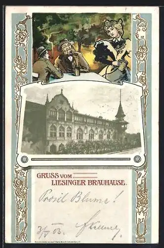 AK Wien-Liesing, Gasthof Liesinger Brauhaus
