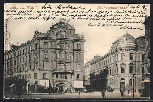 AK Wien, Café zum Grünen Jäger in der Matzleinsdorferstrasse